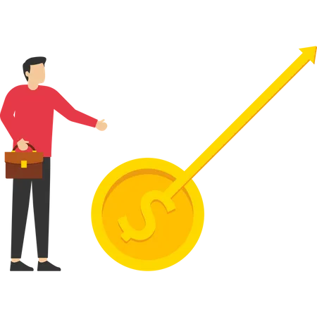 O gráfico disparou com o dinheiro dos investidores  Ilustração