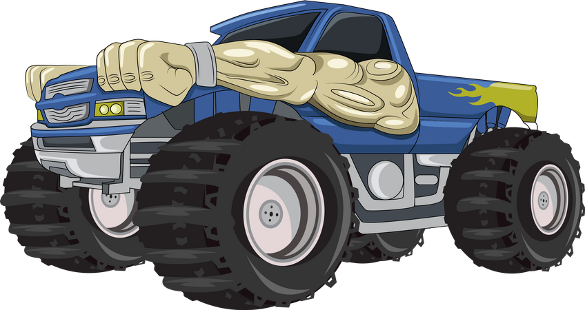 O grande carro monster truck  Illustration