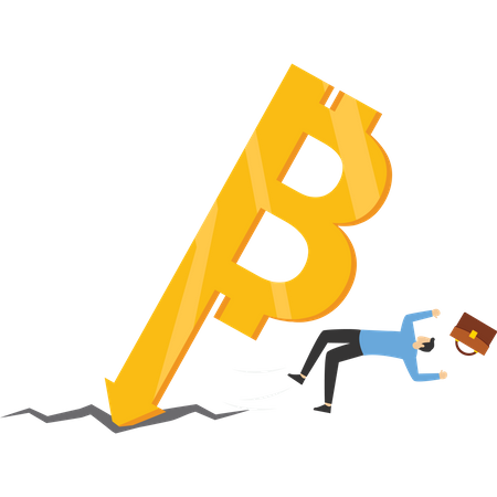 O mercado Bitcoin foi atingido por uma grande redução de preços  Ilustração