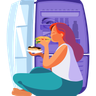 illustration obese woman