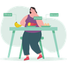 obese woman illustrations free