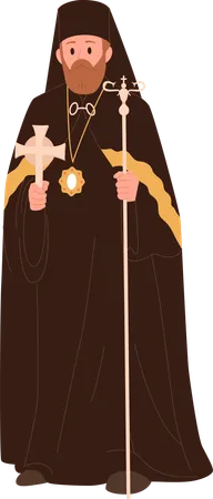 Obispo de la iglesia cristiana  Ilustración