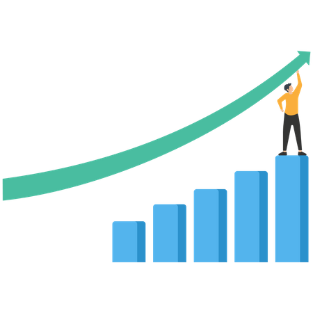 Objectif de stratégie de réussite commerciale  Illustration