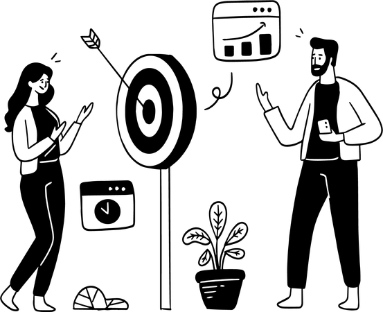 Objetivo empresarial  Ilustración