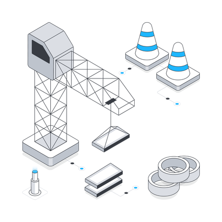 Trabalho de construção  Ilustração