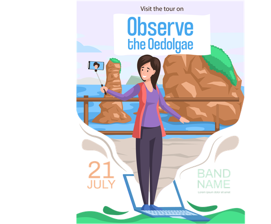 Observe the Oedolgae famous landmark of Jeju Island in south Korea  Illustration