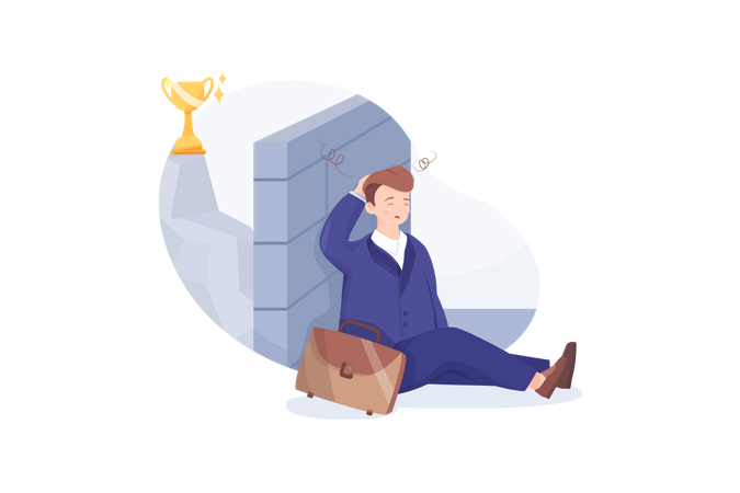 Obstáculo y barrera empresarial  Ilustración