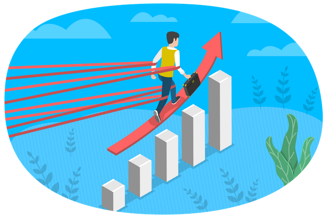 Obstáculos de negócios  Ilustração