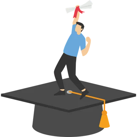 Obtaining A Certificate Education Concept Illustration