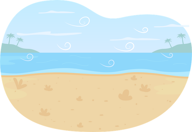 Ocean beach  Illustration