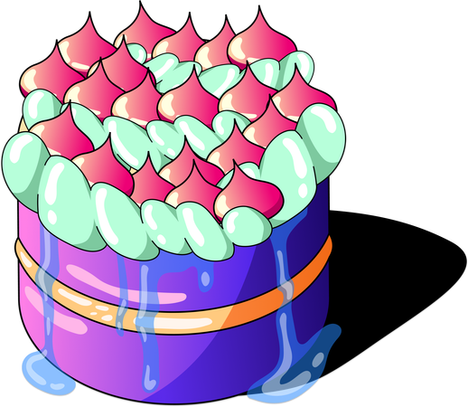 Oceanic Cream Cake  Illustration