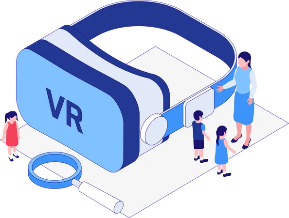 Óculos de realidade virtual  Ilustração
