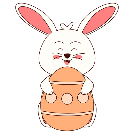 Œuf câlin de lapin  Illustration