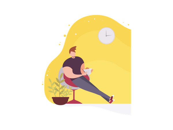 Oferecendo o melhor almoço no local de trabalho  Ilustração