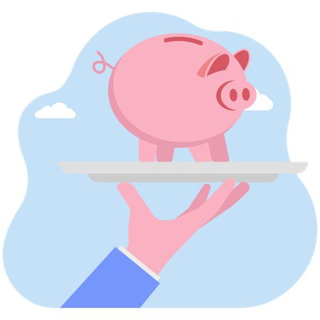 Oferecer serviços de investimento e poupança  Ilustração