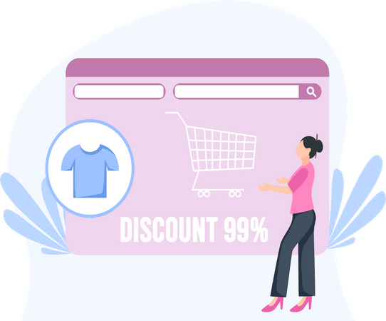 Oferta de compras  Ilustração