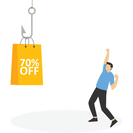 Oferta de desconto em compras  Ilustração