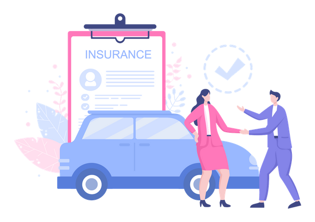 Oferta de seguro de coche  Ilustración