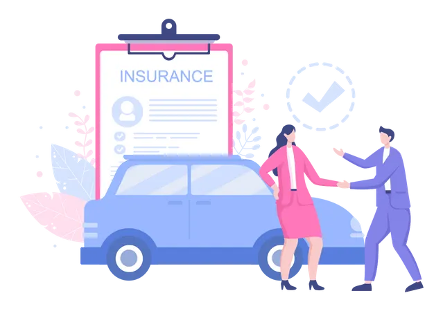 Oferta de seguro de coche  Ilustración
