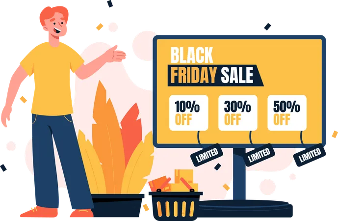 Oferta limitada da Black Friday  Ilustração