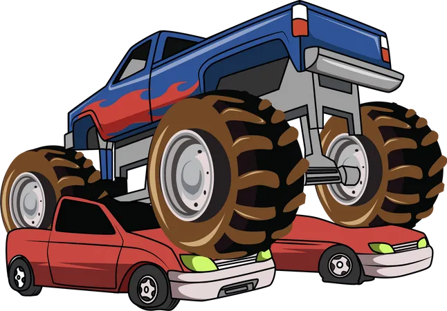Off Road Big Truck Vector Illustration Illustration
