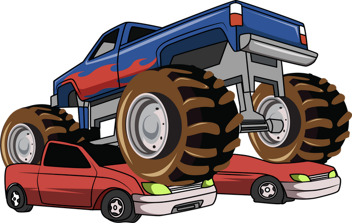 Off-road big truck  Illustration