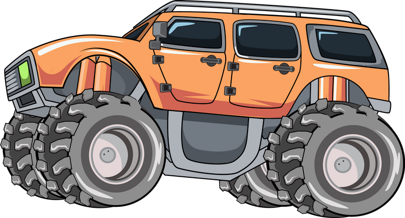 Off-road big truck  Illustration