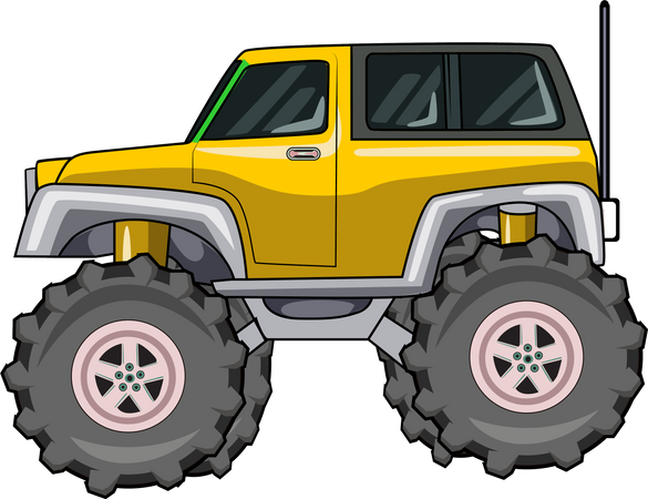 Off-road big truck  Illustration