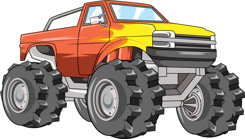 Off-road monster car  イラスト