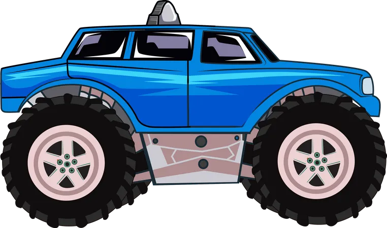 Off-road monster car  Illustration