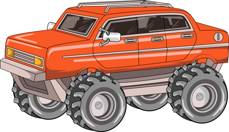 Off-road monster car  Illustration