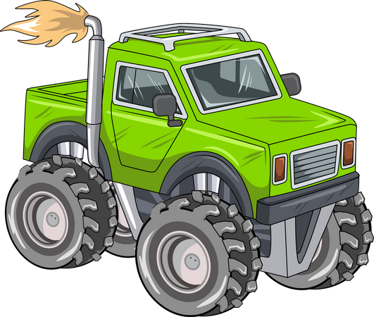 Off-road monster car  Illustration