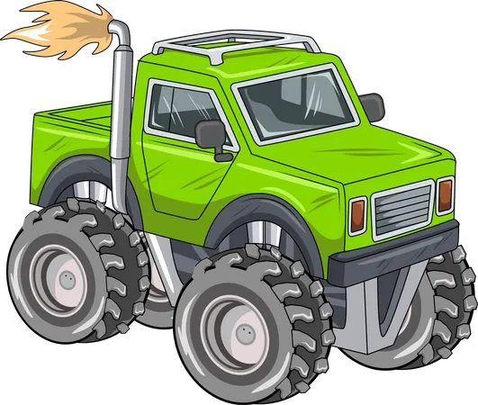 Off-road monster car  Illustration