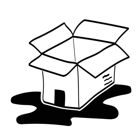 Offene Box  Illustration