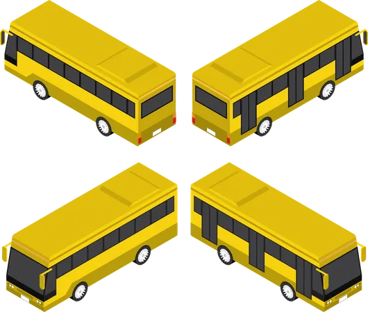 Öffentlicher Nahverkehr Busservice  Illustration