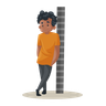 standing with a poll illustration svg