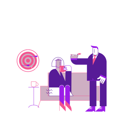 Office Break-time activity  イラスト