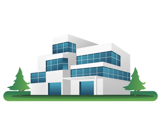 Best Office building Illustration download in PNG & Vector format
