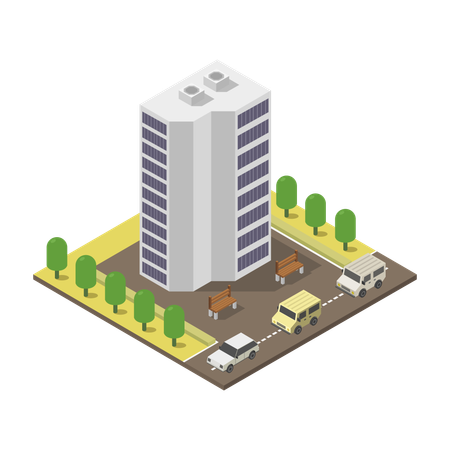 Office Building  Illustration