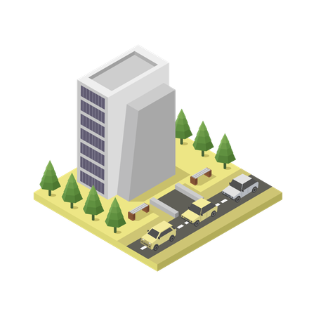 Office Building  Illustration