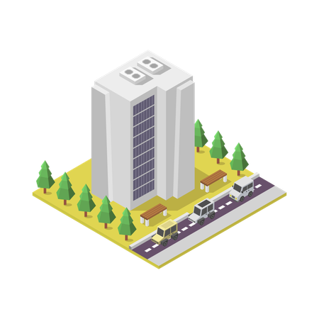 Office Building  Illustration