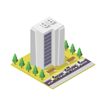 Office Building  Illustration