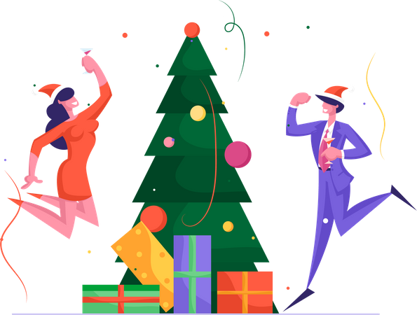 Office Christmas Party  Illustration