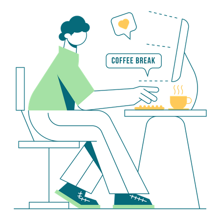 Office coffee break  Illustration