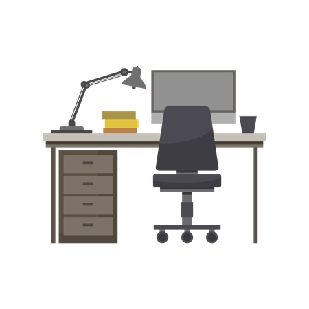 Office Desk  Illustration
