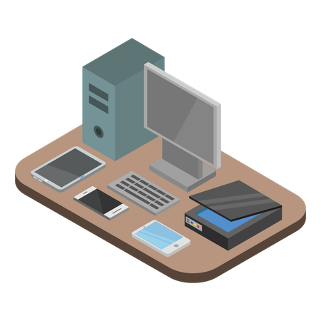 Office desk  Illustration