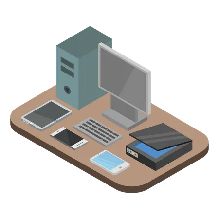 Office desk  Illustration