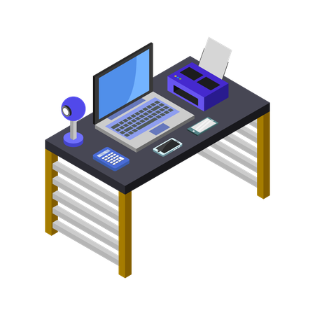 Office desk  Illustration