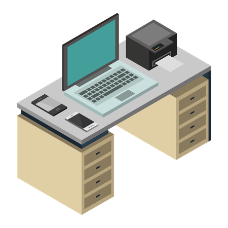 Office desk  Illustration
