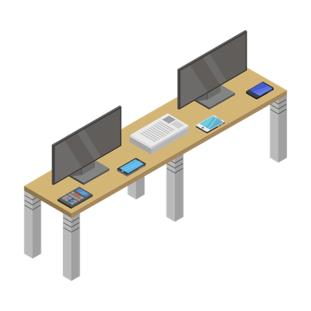 Office desk  Illustration